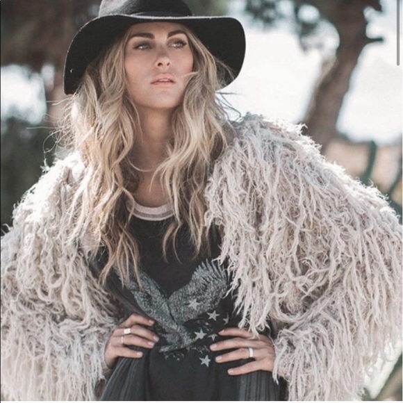 Free People Faithful Shaggy Jacket 